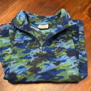 Hanna Andersson Blue and Green Camouflage Kids Sweater
